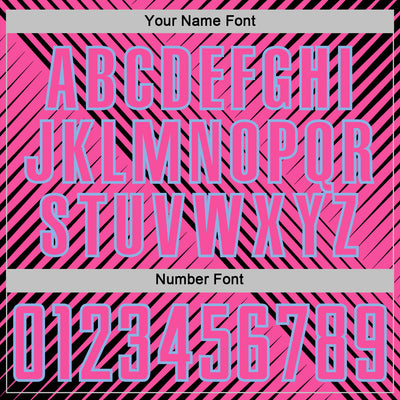 Custom Black Pink-Light Blue Line Sublimation Soccer Uniform Jersey