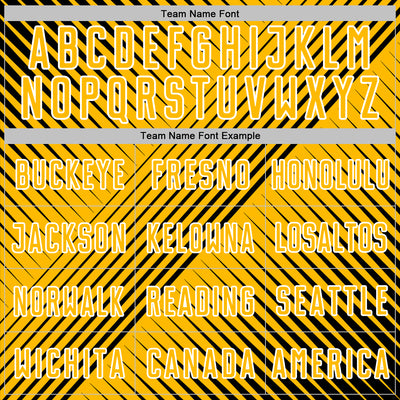 Custom Black Gold-White Line Sublimation Soccer Uniform Jersey