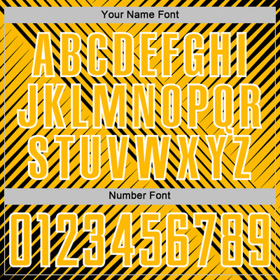 Custom Black Gold-White Line Sublimation Soccer Uniform Jersey