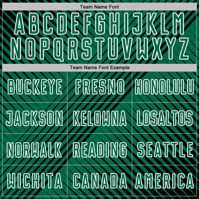 Custom Black Kelly Green-White Line Sublimation Soccer Uniform Jersey