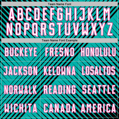 Custom Black White Aqua-Pink Line Sublimation Soccer Uniform Jersey