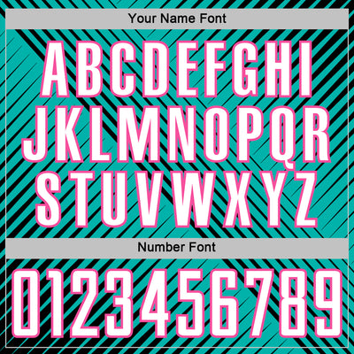 Custom Black White Aqua-Pink Line Sublimation Soccer Uniform Jersey