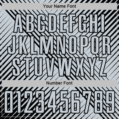 Custom Black Silver Line Sublimation Soccer Uniform Jersey