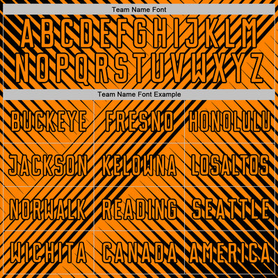 Custom Black Bay Orange Line Sublimation Soccer Uniform Jersey