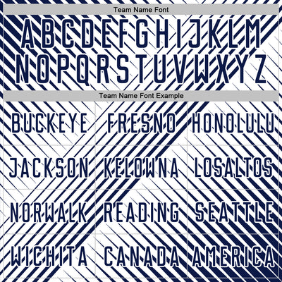 Custom Navy White Line Sublimation Soccer Uniform Jersey