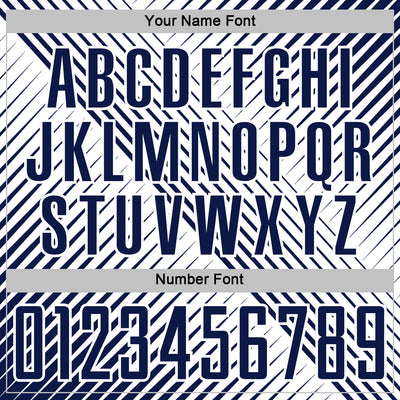 Custom Navy White Line Sublimation Soccer Uniform Jersey