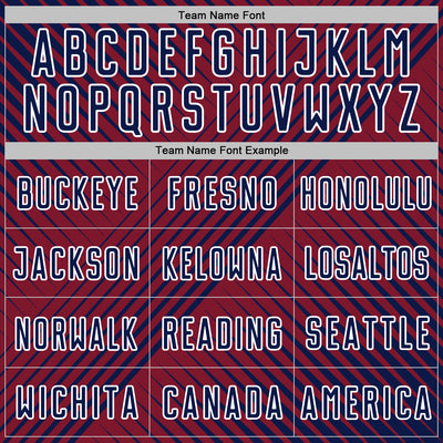 Custom Navy Crimson-White Line Sublimation Soccer Uniform Jersey