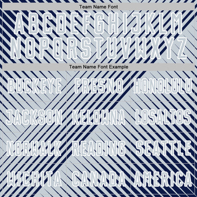 Custom Navy Silver-White Line Sublimation Soccer Uniform Jersey