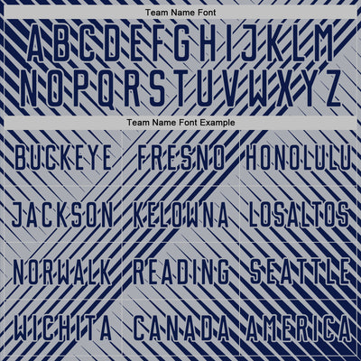 Custom Navy Gray Line Sublimation Soccer Uniform Jersey