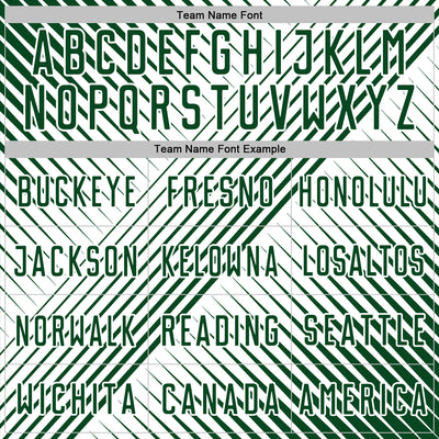 Custom Green White Line Sublimation Soccer Uniform Jersey