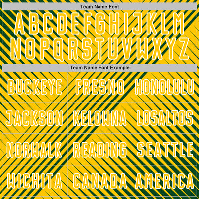 Custom Green Yellow-White Line Sublimation Soccer Uniform Jersey