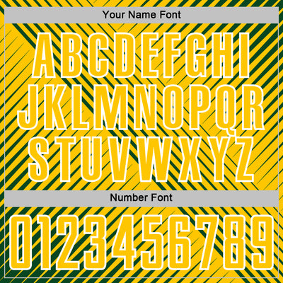Custom Green Yellow-White Line Sublimation Soccer Uniform Jersey
