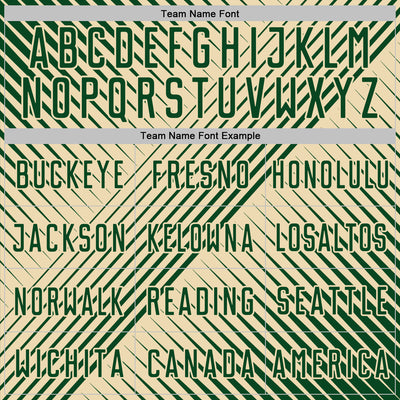 Custom Green Cream Line Sublimation Soccer Uniform Jersey