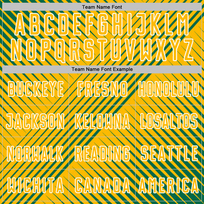 Custom Kelly Green Gold-White Line Sublimation Soccer Uniform Jersey