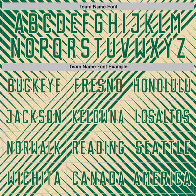 Custom Kelly Green Cream Line Sublimation Soccer Uniform Jersey