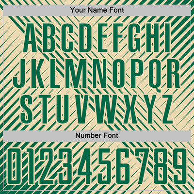 Custom Kelly Green Cream Line Sublimation Soccer Uniform Jersey