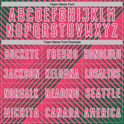 Custom Kelly Green Neon Pink-White Line Sublimation Soccer Uniform Jersey