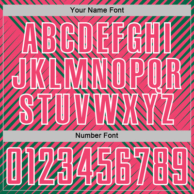 Custom Kelly Green Neon Pink-White Line Sublimation Soccer Uniform Jersey