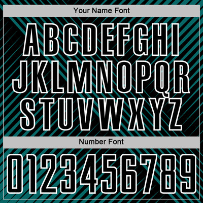 Custom Teal Black-White Line Sublimation Soccer Uniform Jersey