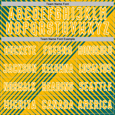 Custom Teal Gold-White Line Sublimation Soccer Uniform Jersey