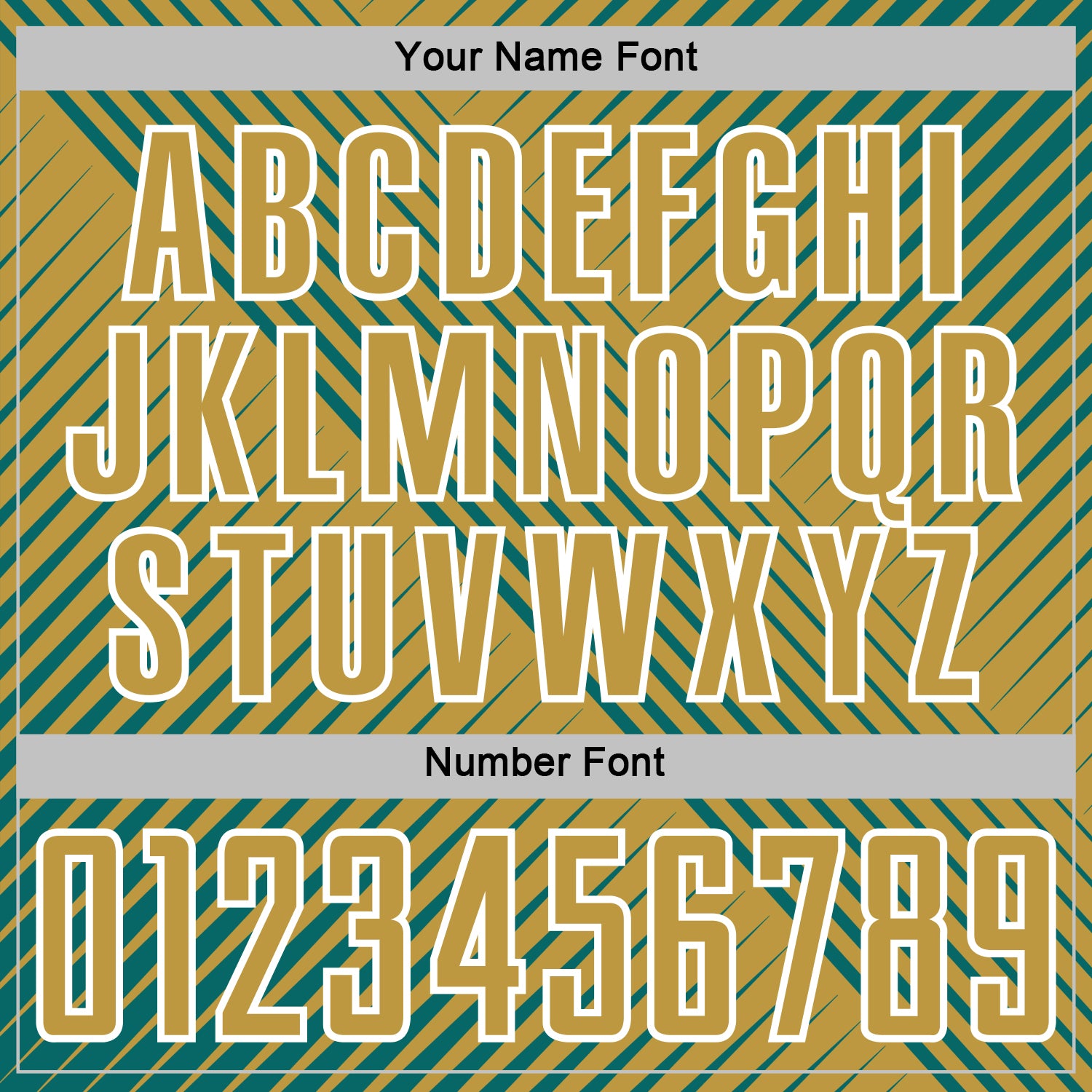 Custom Teal Old Gold-White Line Sublimation Soccer Uniform Jersey