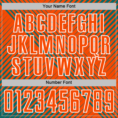 Custom Teal Orange-White Line Sublimation Soccer Uniform Jersey