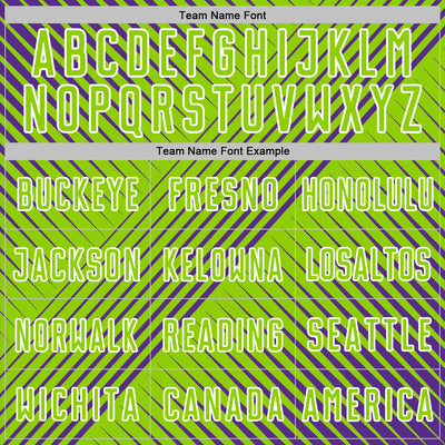 Custom Purple Neon Green-White Line Sublimation Soccer Uniform Jersey