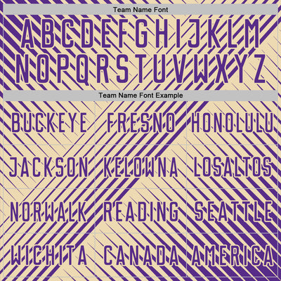 Custom Purple Cream Line Sublimation Soccer Uniform Jersey