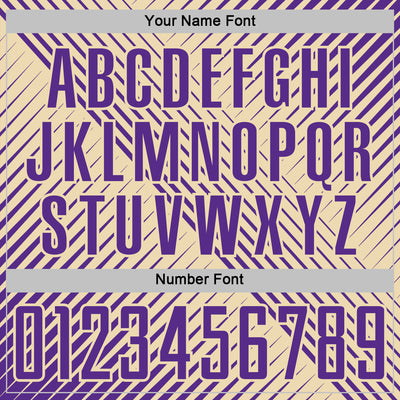 Custom Purple Cream Line Sublimation Soccer Uniform Jersey
