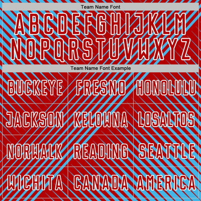 Custom Sky Blue Red-White Line Sublimation Soccer Uniform Jersey