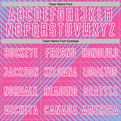 Custom Light Blue Pink-White Line Sublimation Soccer Uniform Jersey