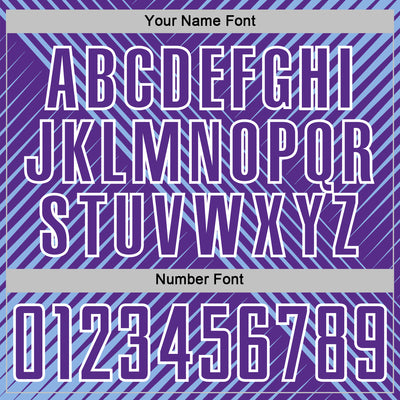 Custom Light Blue Purple-White Line Sublimation Soccer Uniform Jersey