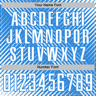 Custom White Powder Blue Line Sublimation Soccer Uniform Jersey