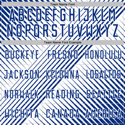 Custom Royal White Line Sublimation Soccer Uniform Jersey