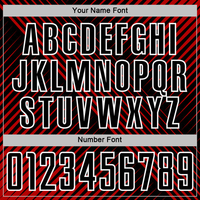 Custom Red Black-White Line Sublimation Soccer Uniform Jersey