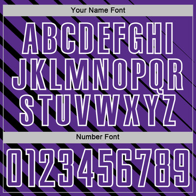 Custom Black Purple-White Lines Sublimation Soccer Uniform Jersey