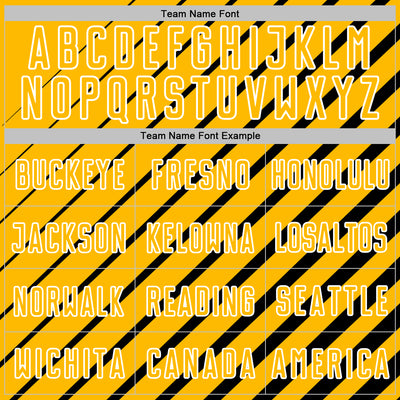 Custom Black Gold-White Lines Sublimation Soccer Uniform Jersey