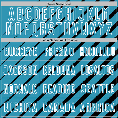 Custom Black Panther Blue-White Lines Sublimation Soccer Uniform Jersey