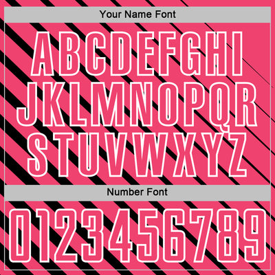 Custom Black Neon Pink-White Lines Sublimation Soccer Uniform Jersey