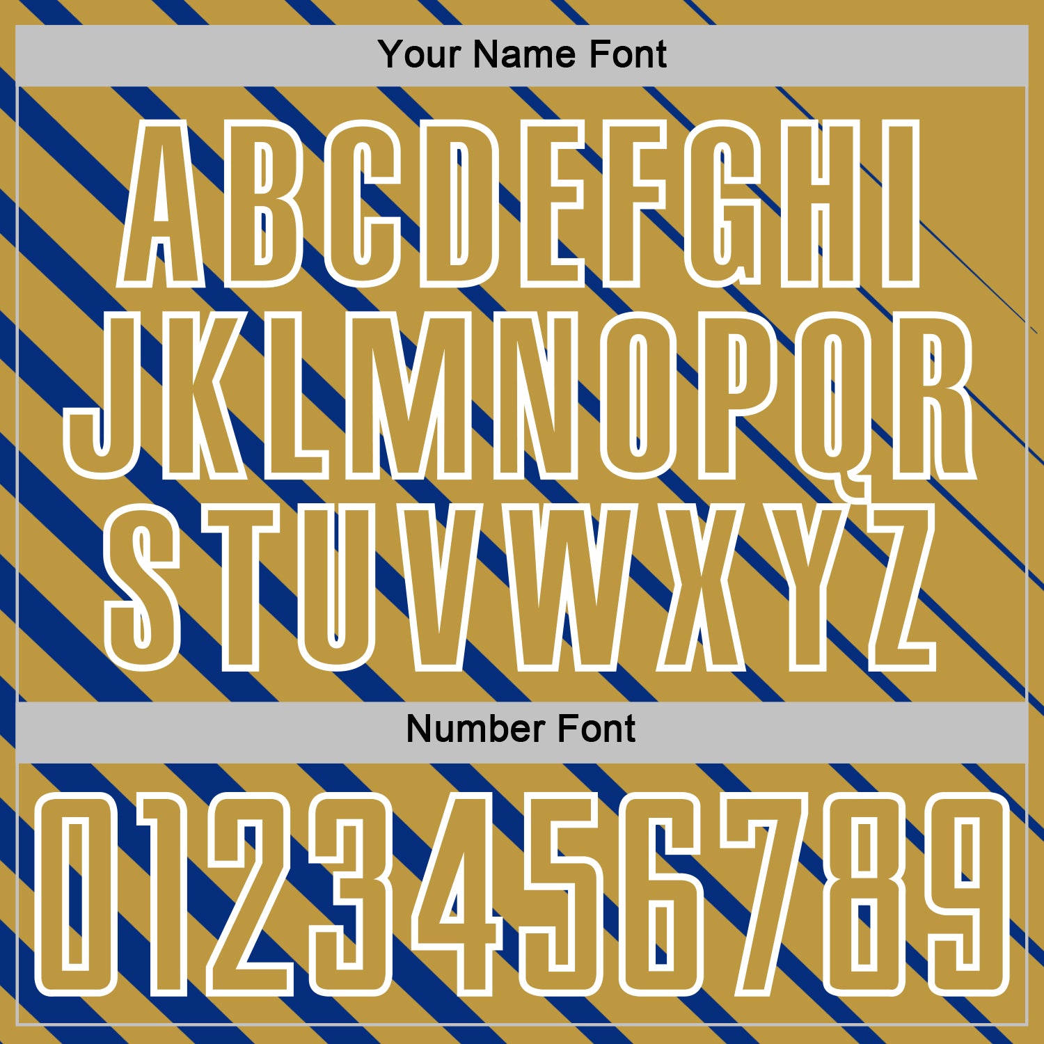 Custom Royal Old Gold-White Lines Sublimation Soccer Uniform Jersey