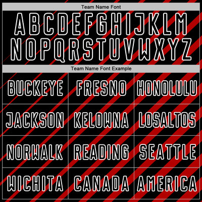 Custom Red Black-White Lines Sublimation Soccer Uniform Jersey