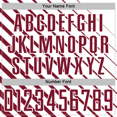 Custom Crimson White Lines Sublimation Soccer Uniform Jersey