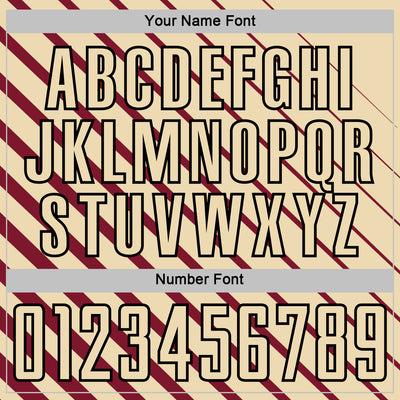 Custom Crimson Cream-Black Lines Sublimation Soccer Uniform Jersey