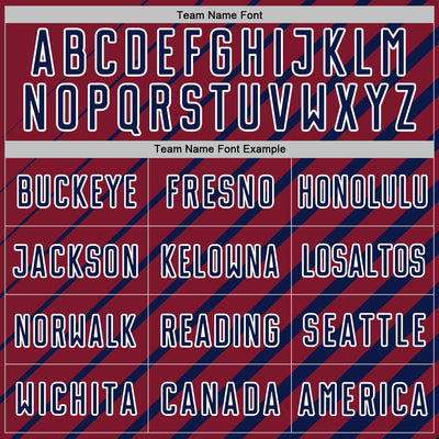 Custom Navy Crimson-White Lines Sublimation Soccer Uniform Jersey