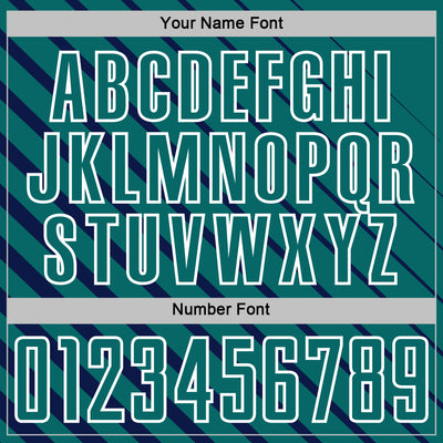 Custom Navy Teal-White Lines Sublimation Soccer Uniform Jersey