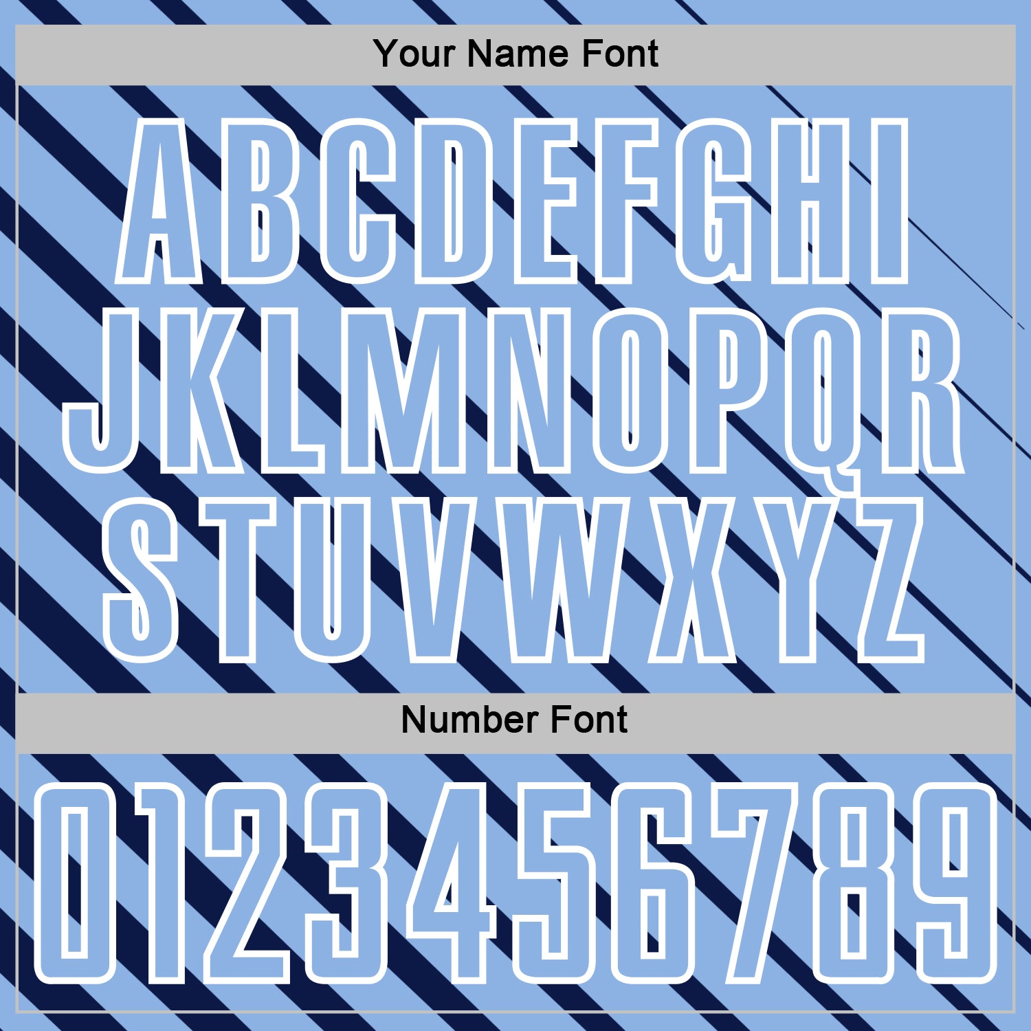 Custom Navy Light Blue-White Lines Sublimation Soccer Uniform Jersey