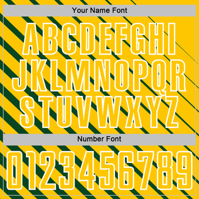 Custom Green Yellow-White Lines Sublimation Soccer Uniform Jersey