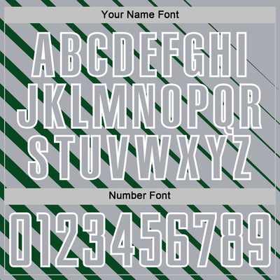 Custom Green Gray-White Lines Sublimation Soccer Uniform Jersey