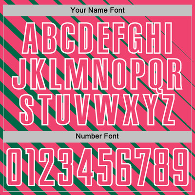 Custom Kelly Green Neon Pink-White Lines Sublimation Soccer Uniform Jersey