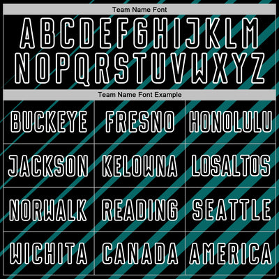 Custom Teal Black-White Lines Sublimation Soccer Uniform Jersey